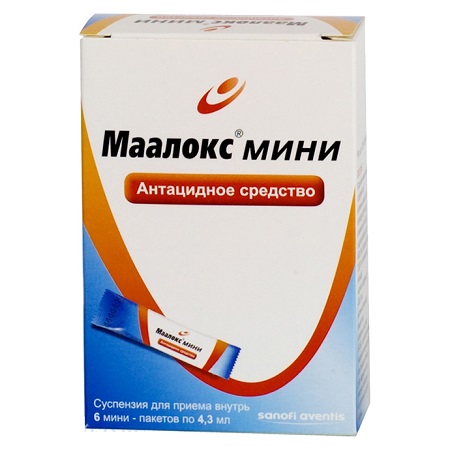 Маалокс Мини суспензия для приема внутрь пакетики 4,3 мл 6 шт.