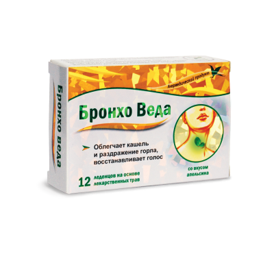 леденцы со вкусом апельсина 12 шт. (БАД)