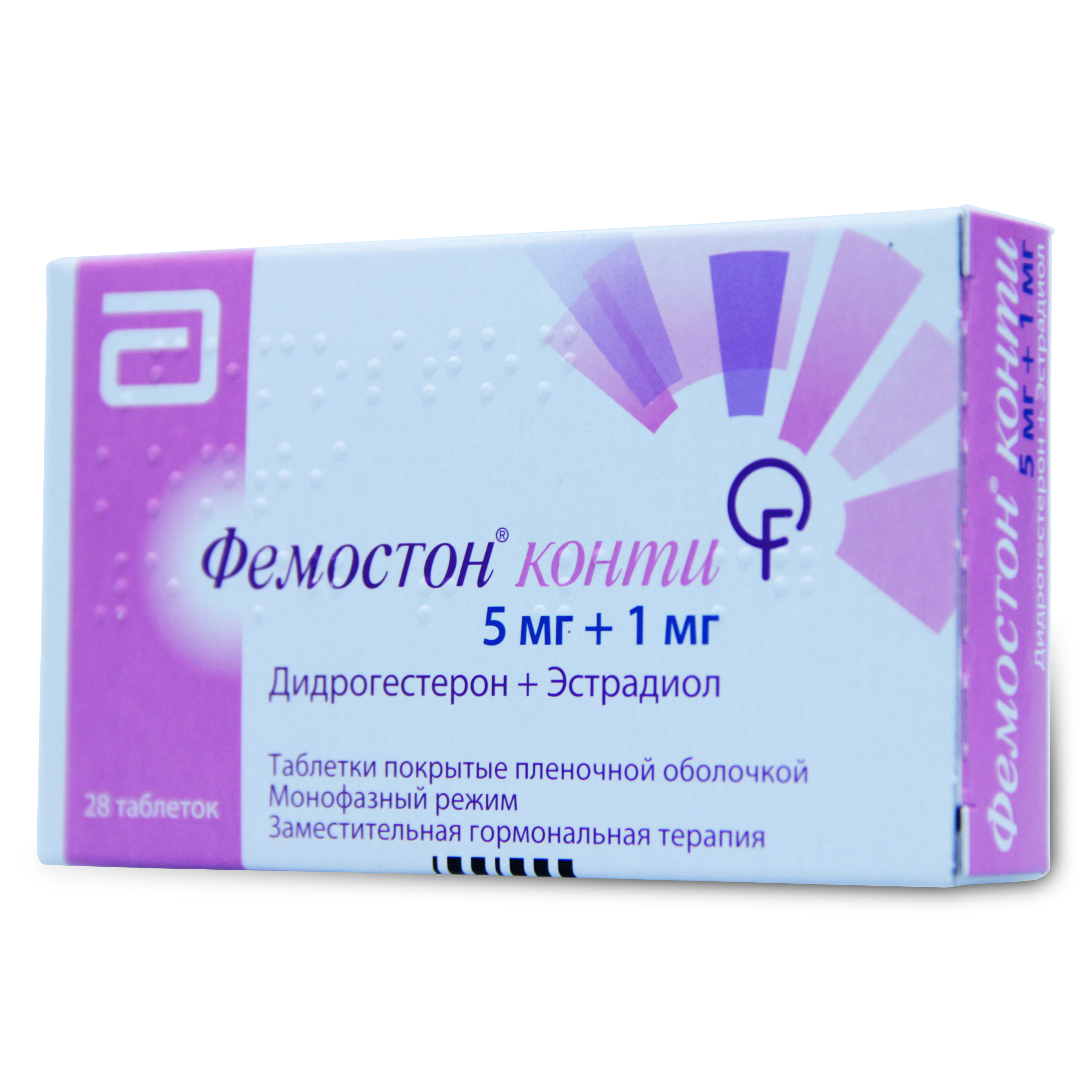 Фемостон конти таблетки покрытые пленочной оболочкой 1 мг+5 мг 28 шт.