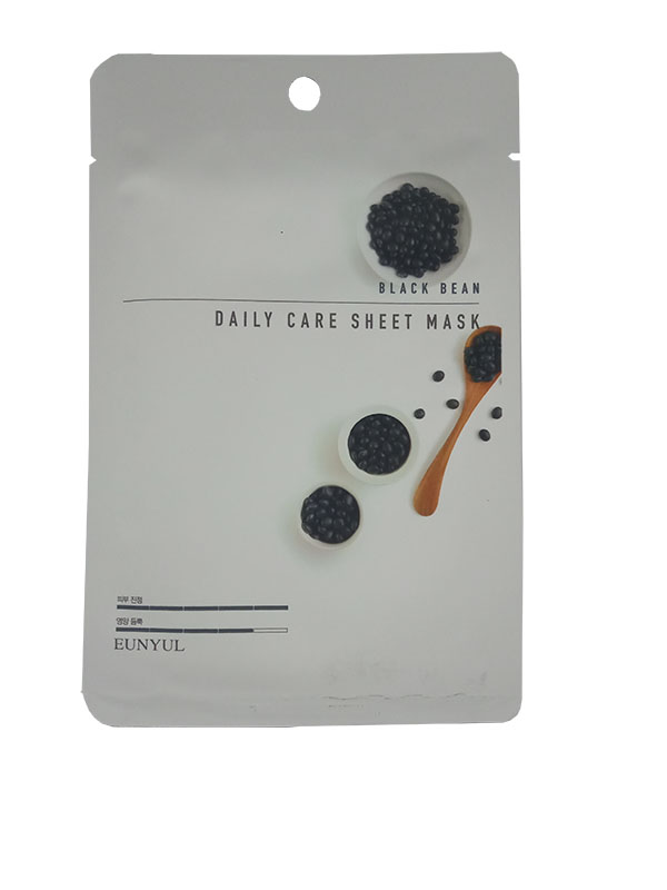 для лица с экстрактом черных бобов 22мл black bean daily care sheet mask