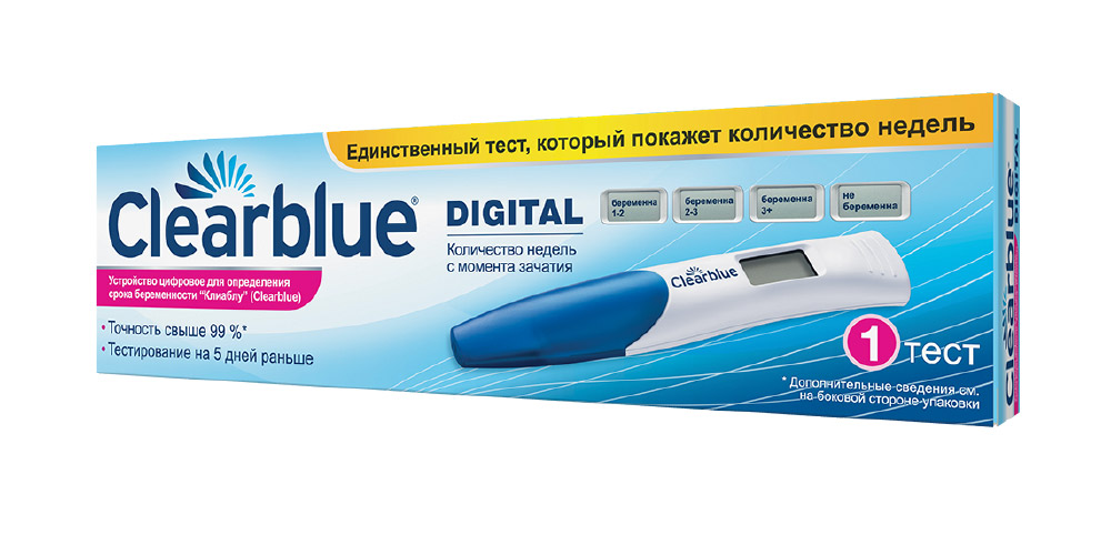 Clearblue Цифровой тест на беременность с индикатором срока в неделях