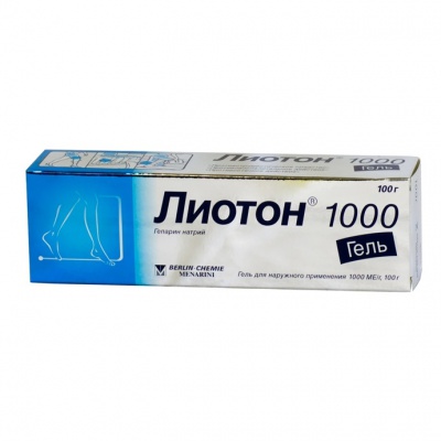 Лиотон 1000 гель для наружного применения 10 000 МЕ туба 100 г