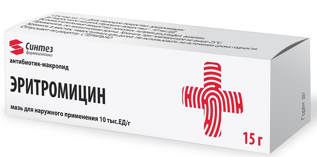 Купить Эритромицин мазь для наружного применения 10 тыс. ЕД/г туба 15 г, Синтез ОАО
