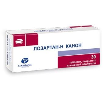 Лозартан-Н Канон таблетки покрытые пленочной оболочкой 50 мг+12,5 мг 30 шт.