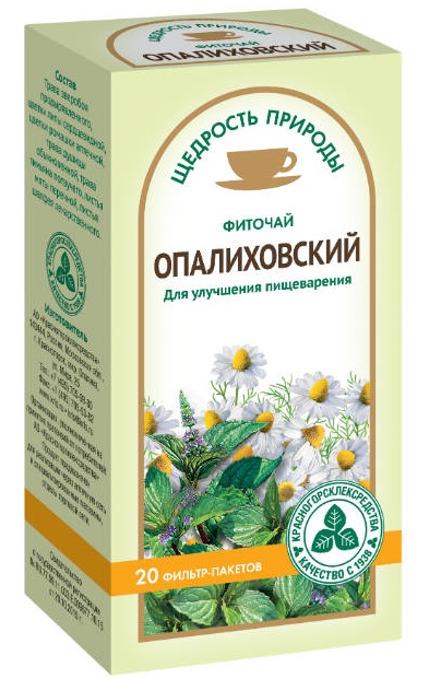 

Фиточай Опалиховский фильтр-пакет 2 г 20 шт.