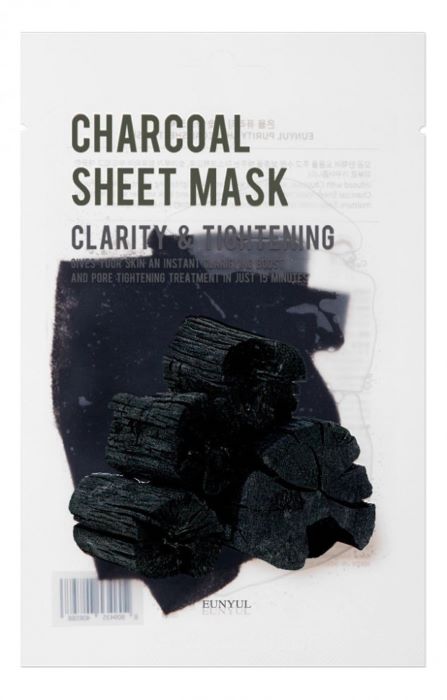 для лица с древесным углем 22мл charcoal sheet mask