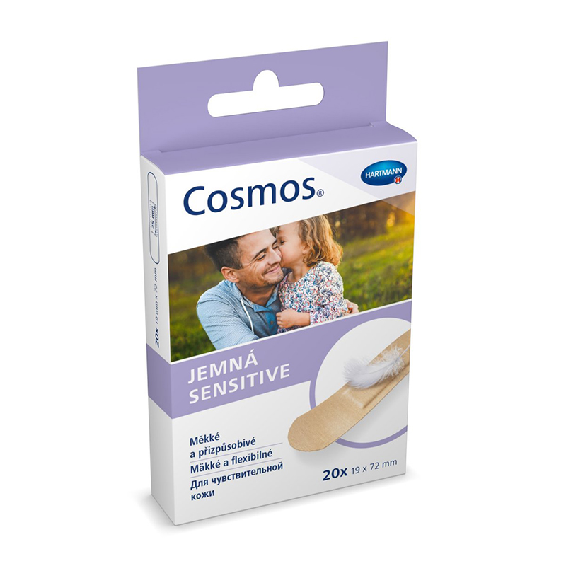 Cosmos Пластырь для чувствительной кожи 19х72 мм 20 шт.