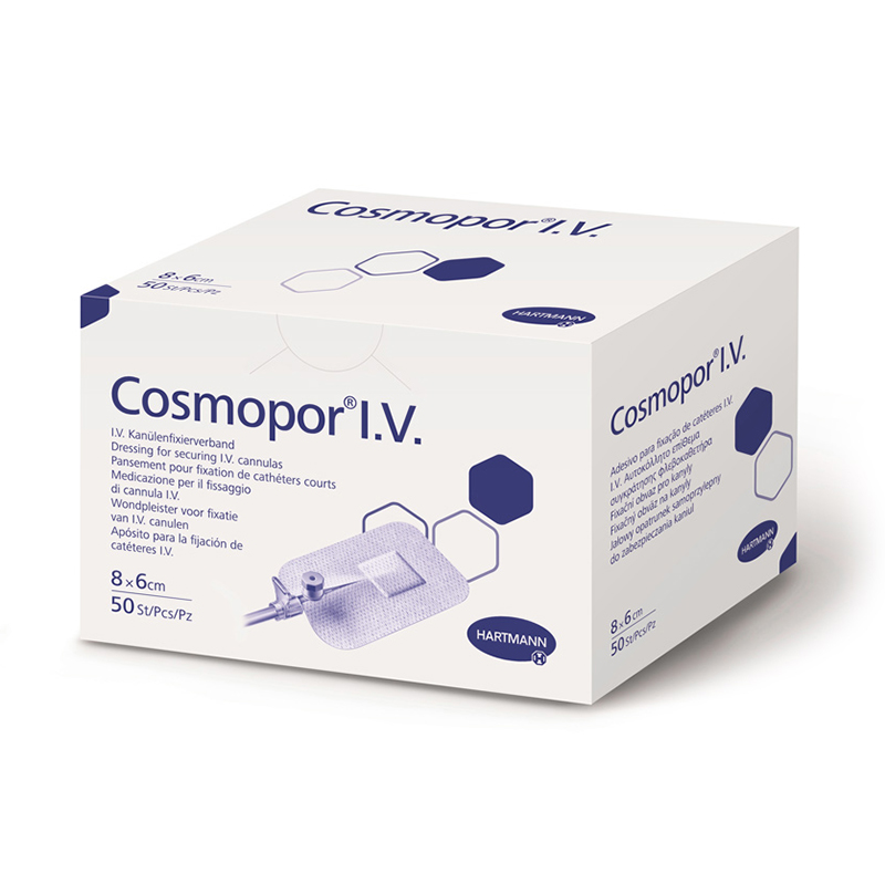 Cosmopor IV Повязка для фиксации канюль 8х6 см 50 шт.