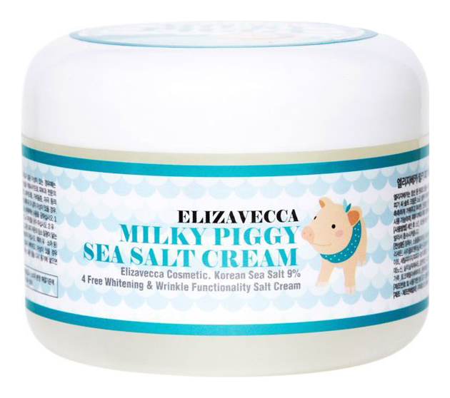 с коллагеном и морской солью омолаживающий milky piggy sea salt cream 100 г
