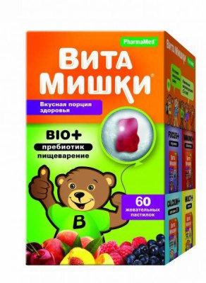 Купить Витамишки Bio+ Пребиотик пастилки жевательные 60 шт., PharmaMed [ФармаМед]