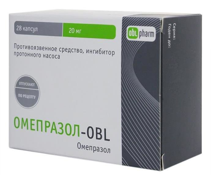 Омепразол-OBL капсулы 20 мг 28 шт.