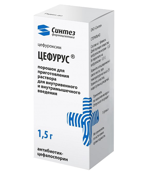 порошок для раствора для внутривенного и внутримышечного введения 1,5 г флакон 1 шт.