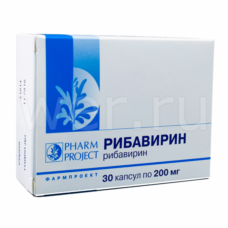 Купить Рибавирин капсулы 200 мг 30 шт., Pharmproject [Фармпроект]