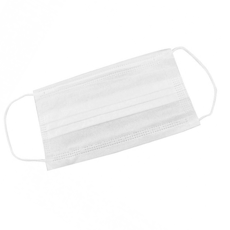 нестерильная трехслойная на резинке белая Китай