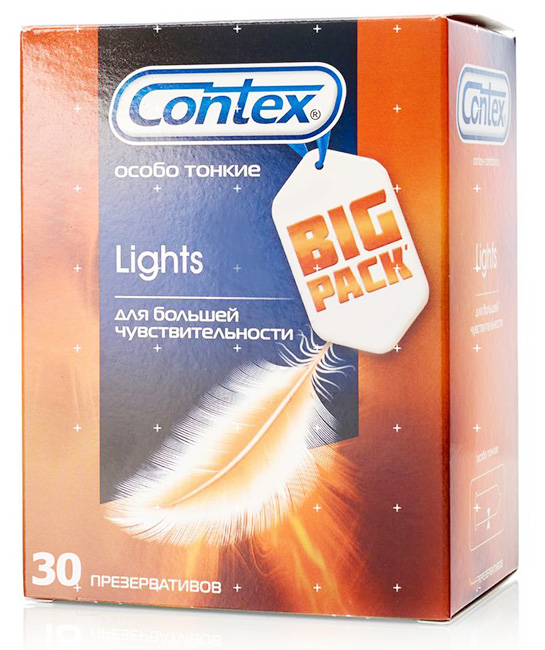 Купить Contex [Контекс] Презервативы Lights ультратонкие 30 шт., LRS Prodacts [ЛРС Продактс], латекс