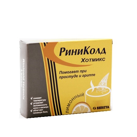 Риниколд Хотмикс порошок для приготовления раствора для приема внутрь лимонный 5 г 10 шт.