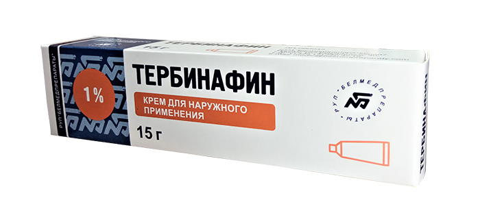Тербинафин крем для наружного применения 1% туба 15 г