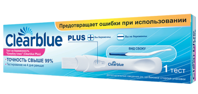 Clearblue Тест на беременость Plus 1 шт.