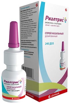 спрей назальный дозированный 25 мкг+600 мкг/доза 240 доз