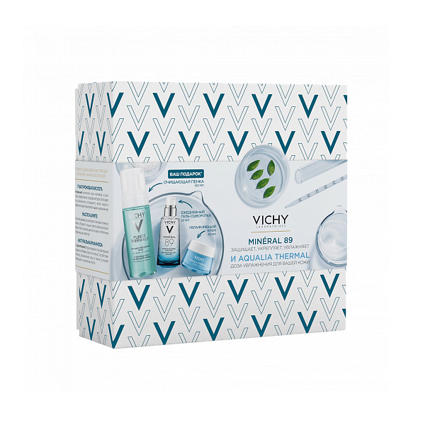 Гель-сыворотка 50 мл+aqualiathermal Крем легкий 50 мл+ подарок purete thermal Пенка 150 мл