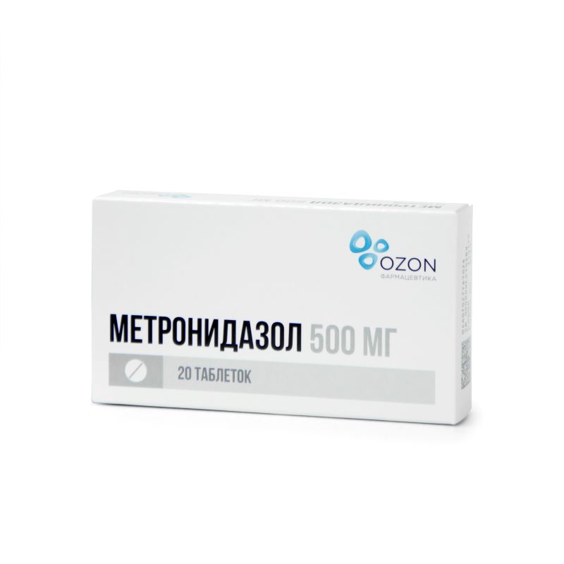 Купить Метронидазол таблетки 500 мг 20 шт. Озон, Озон ООО