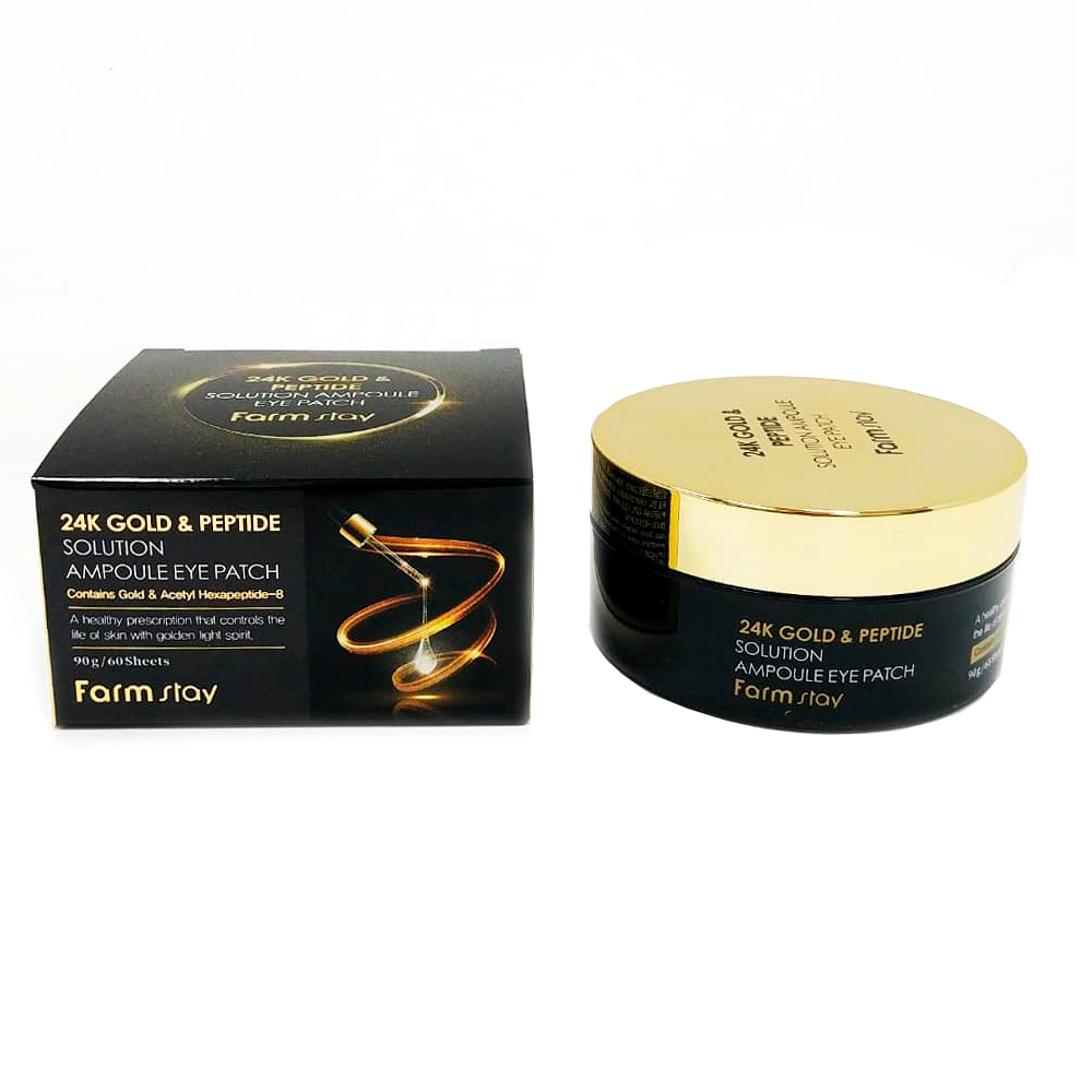 гидрогелевые для кожи вокруг глаз с 24-х каратным золотом и пептидами 60 шт.