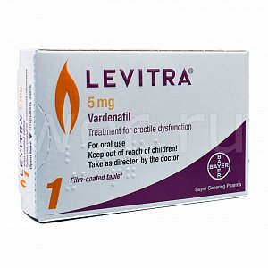 Левитра таблетки покрытые пленочной оболочкой 5 мг 1 шт.