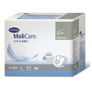 MoliCare Premium extra Soft Подгузники для взрослых р.L 30 шт. (100-150см)