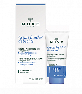 Nuxe Набор Creme Fraiche De Beaute для нормальной кожи 30 мл+15 мл