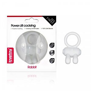 Виброкольцо для Пениса Power Rabbit Clit Cockring Белое