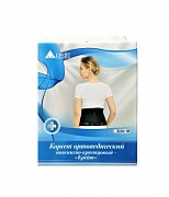 Крейт Корсет ортопедический пояснично-крестцовый Б-502 6 ПР с пластиковыми направляющими N3 (60-80см) черный