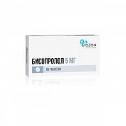 Бисопролол таблетки покрытые пленочной оболочкой 5 мг 60 шт.