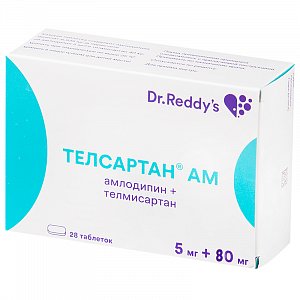Телсартан АМ таблетки 5 мг+80 мг 28 шт.