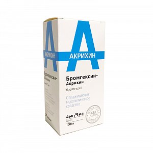 Бромгексин-Акрихин сироп 4 мг/5 мл флакон 100 мл