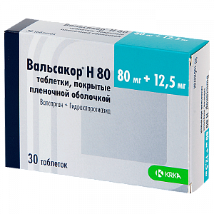 Вальсакор Н таблетки покрытые пленочной оболочкой 80 мг+12,5 мг 30 шт.