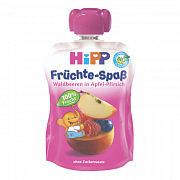 Hipp Пюре Яблоко, персик и лесные ягоды с 6 мес. 90 г