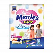 Merries Подгузники-трусики р.XXL 15-28 кг 26 шт. Merries Подгузники-трусики р.XXL 15-28 кг 26 шт.