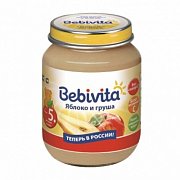 Bebivita Пюре Яблоко и Груша 100 г с 5 мес.
