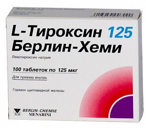 L-Тироксин 125 Берлин-Хеми таблетки 125 мкг 100 шт.