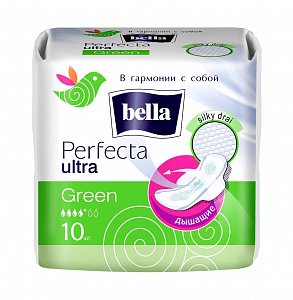 Bella Прокладки Perfecta ultra Green 10  шт.