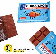 Протеиновый шоколад 100г Chika Sport молочный шоколад с миндалем Chikalab