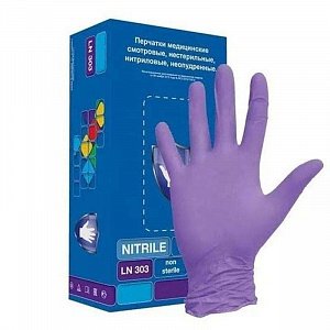 Перчатки SC нитриловые неопудренные смотровые фиолетовые р. L 100 шт. (50 пар)