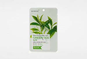 Eunyul Маска тканевая для лица с экстрактом зеленого чая 22 мл Natural Moisture Mask Pack Green Tea