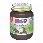Hipp Пюре Черника с яблоками с 5 мес. 125 г