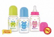 Курносики Бутылочка 11102 с силиконовой соской 0+ 120 мл
