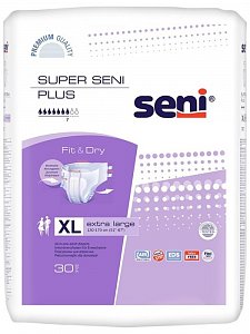 Seni Super Plus подгузники для взрослых р.XL 30шт. (130-170см)