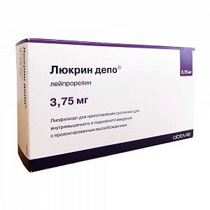 Люкрин Депо лиофилизат для приготовления суспензии для внутримышечного и подкожного введения пролонгированного действия 3,75 мг ампулы 1 шт.