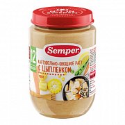 Semper Пюре Картофельно-овощное рагу с цыпленком с 12 мес. 190 г Semper Пюре Картофельно-овощное рагу с цыпленком с 12 мес. 190 г