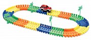 1Toy Гибкий трек с машинкой Большое путешествие 101 деталь