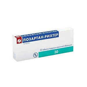 Лозартан-Рихтер таблетки покрытые пленочной оболочкой 50 мг 30 шт.